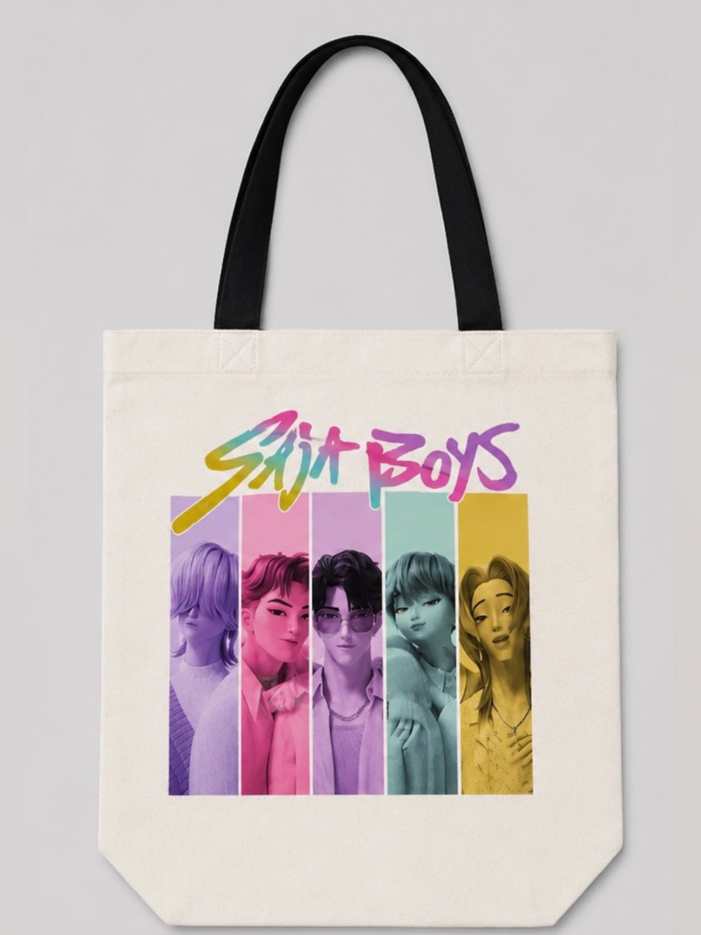 KPOP Saja Boys Canvas Tote Bag | Demon Hunters Shoulder Bag